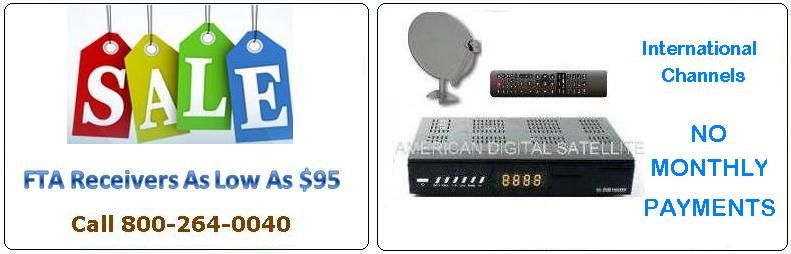 get free Digital FTA Receivers with your order of DirecTV and save over $120.